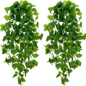 2-Piece Artificial Hanging Pothos Vines for Indoor and Outdoor Home Decor